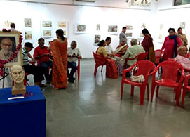 Exhibition visitors 